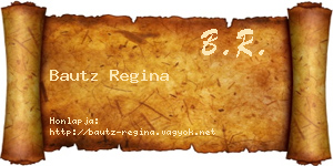 Bautz Regina névjegykártya